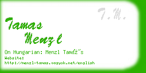 tamas menzl business card